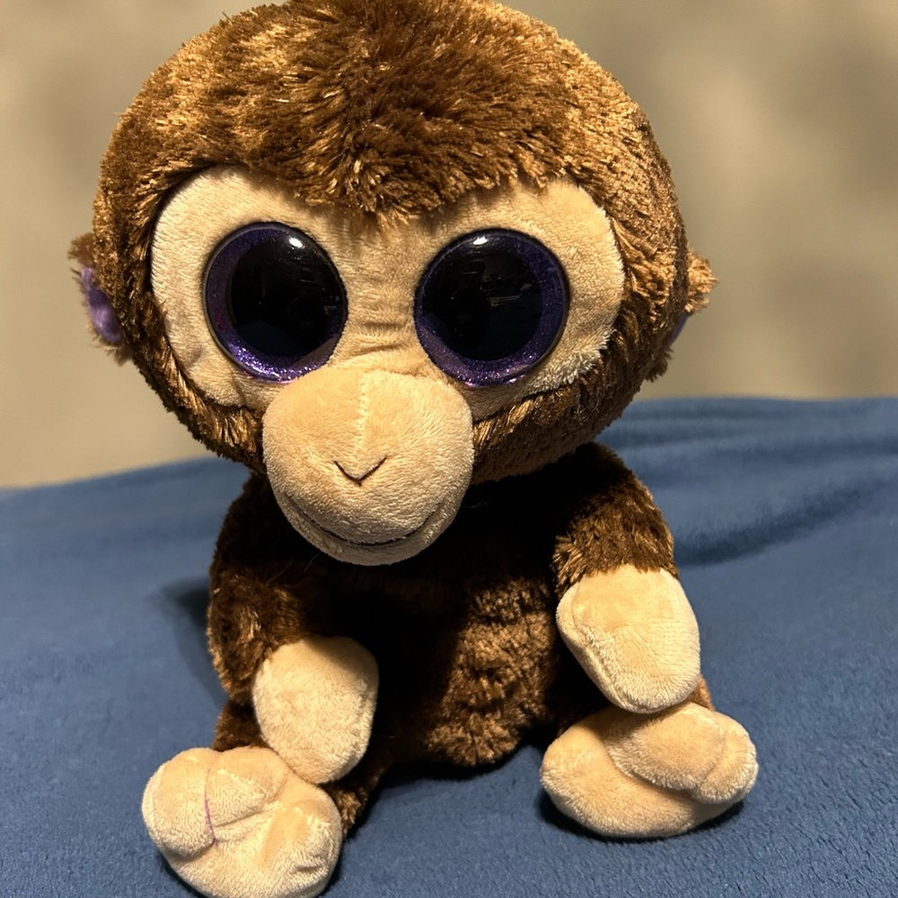 Coconut TY beanie boo monkey. Missing tag. Previously loved.